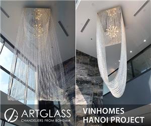 Chiêm ngưỡng đèn pha lê tiền tỷ trong căn biệt thự Vinhomes Skylake