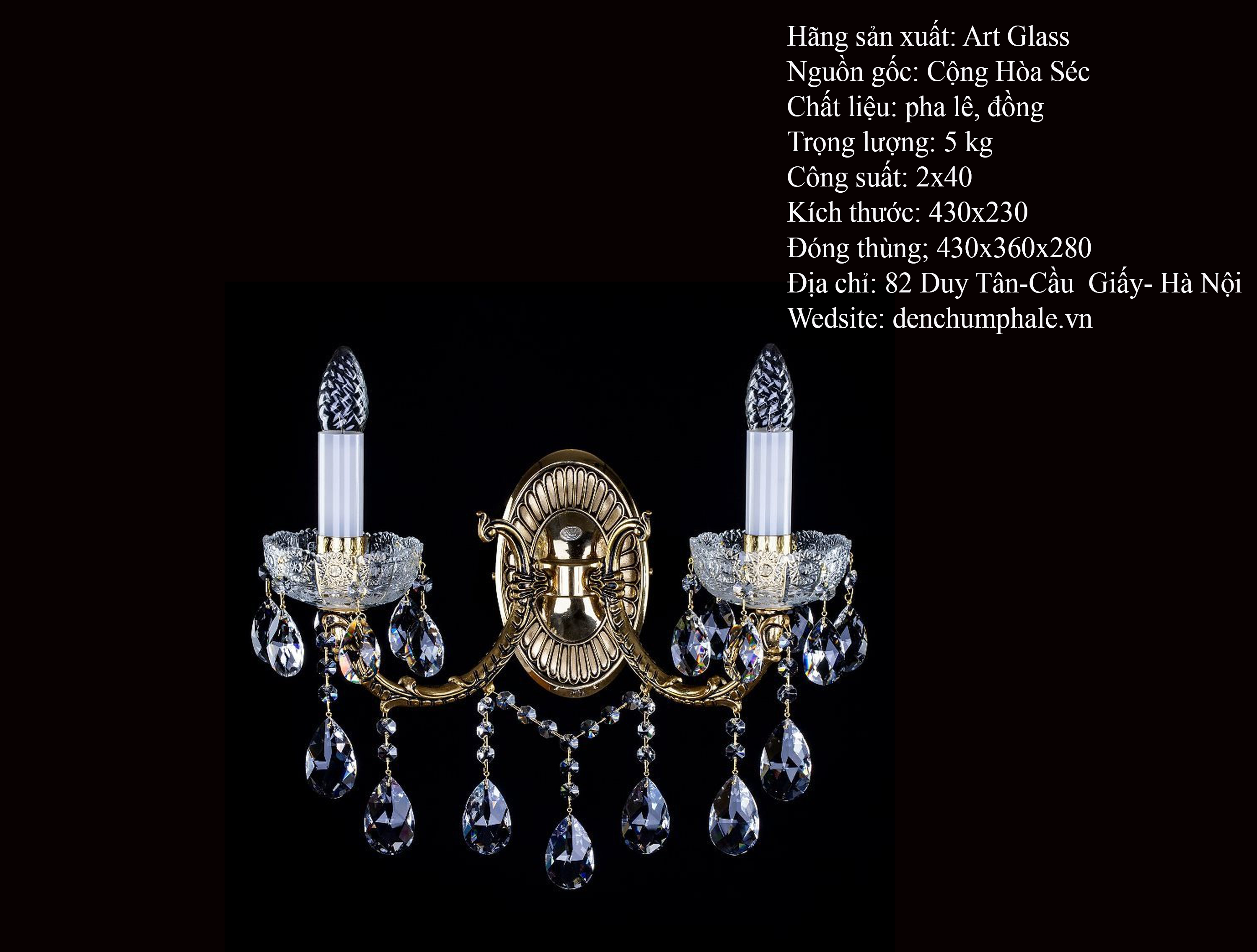 Đèn tường CR 0006-02-20-Brass-Anqite