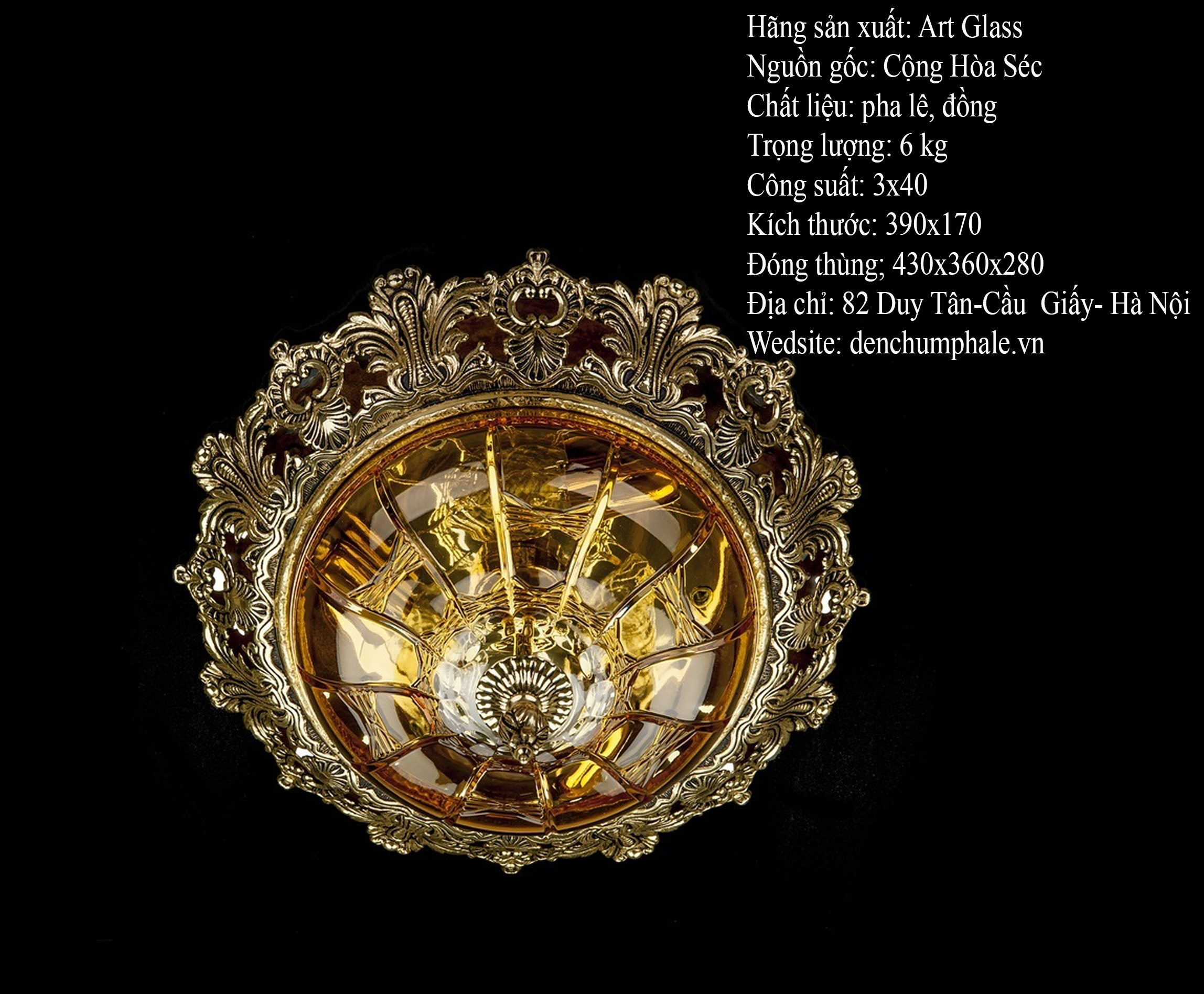 Đèn trần SHARLEEN DIA 390 BRASS ANTIQUE