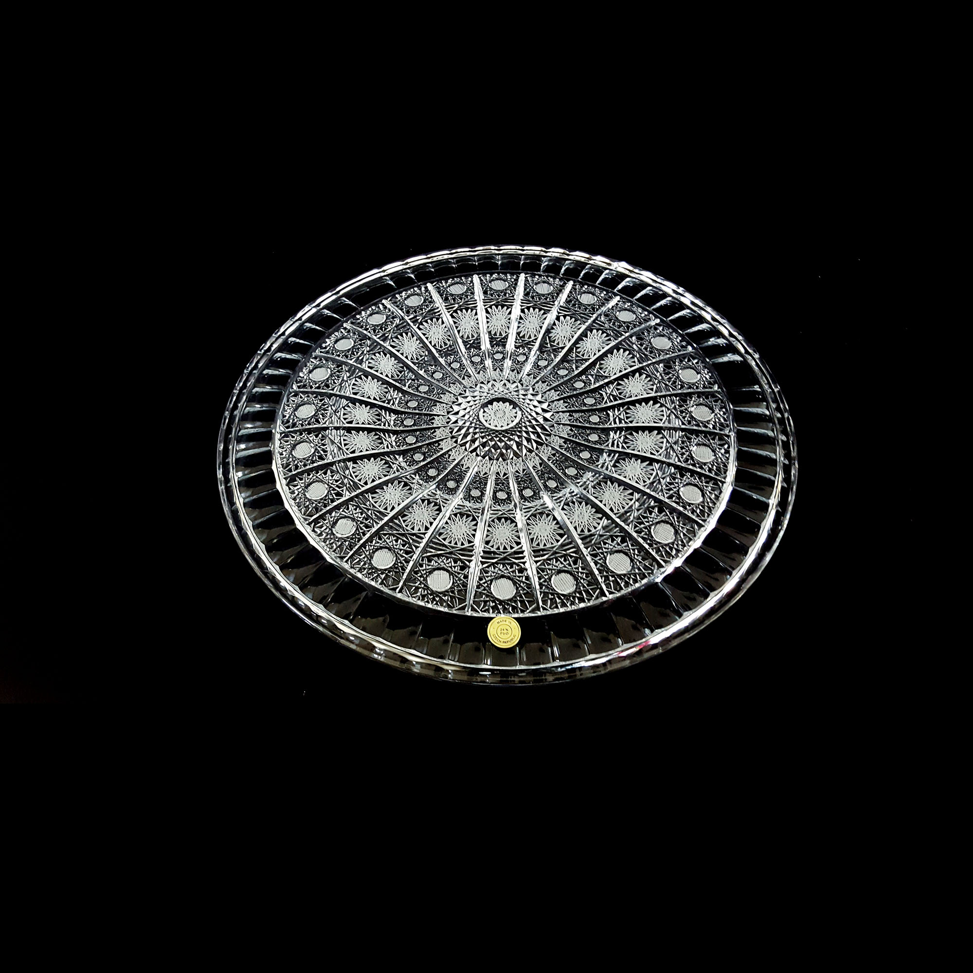 Đĩa pha lê mài cao cấp 57-36cm