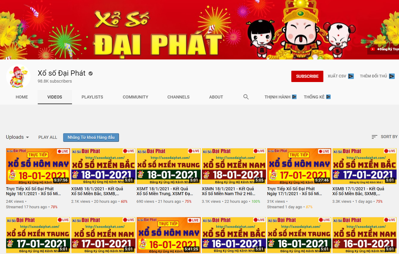 cách dò vé số bằng youtube