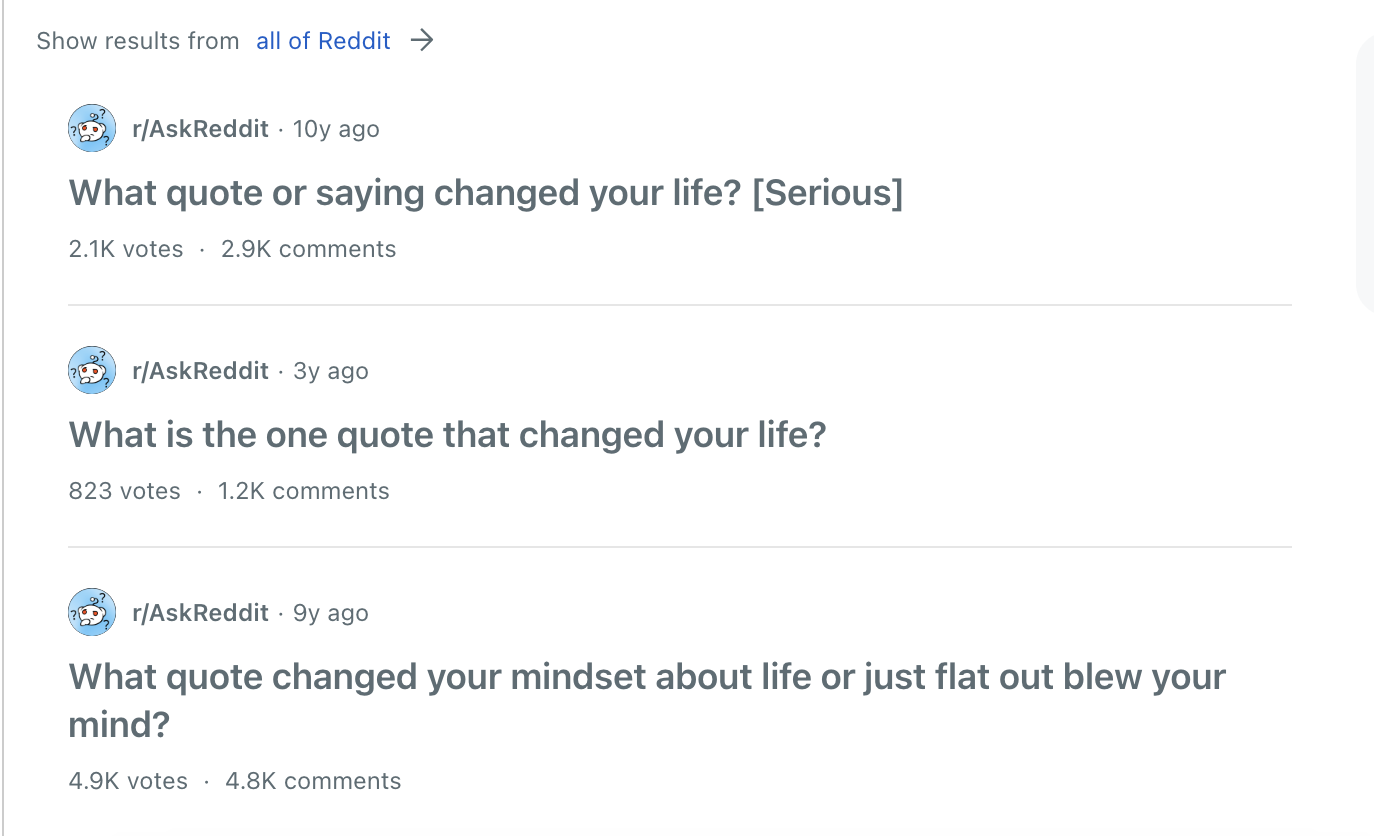 10 Years Ago, Reddit Users Collected These Life-Changing Quotes