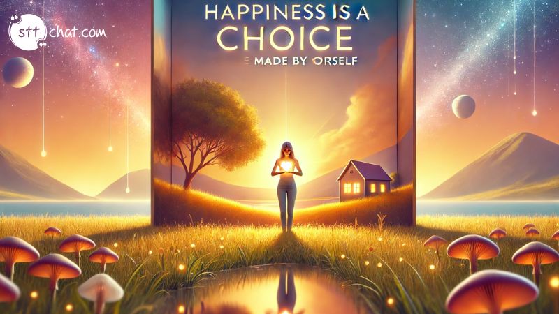 Happiness is a proactive choice because it depends on how we respond to situations and shape our thoughts, regardless of external factors.