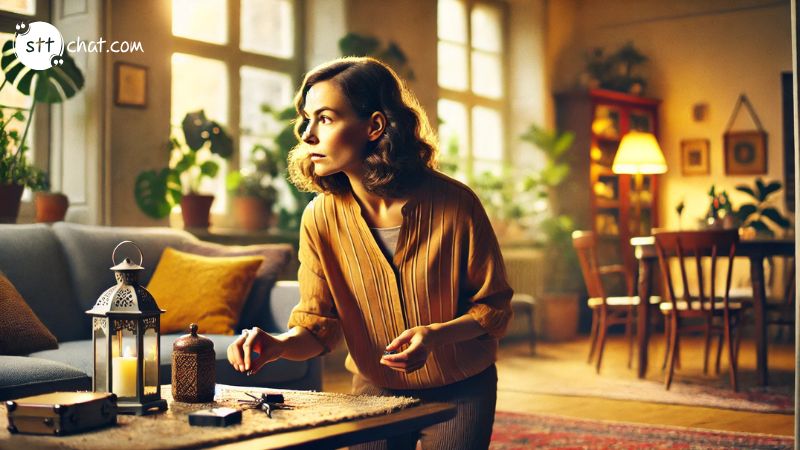 She searched her home frantically, turning over couch cushions, rummaging through drawers