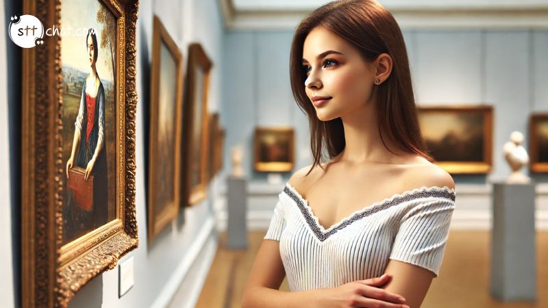 a young art student named Claire visited the Louvre Museum