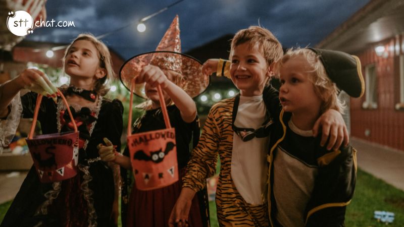 Trick or treat bag of sweets ghosts are walking down the street quote meaning 