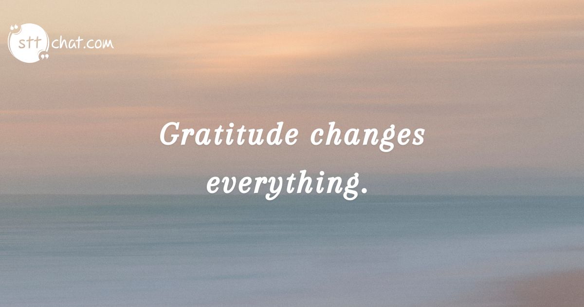 This quote speaks to the transformative power of gratitude