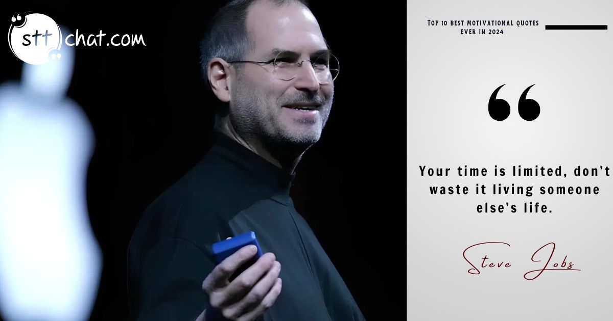 Steve Jobs encourages us to focus on authenticity and purpose. It’s easy to get caught up in societal expectations, but this quote is a reminder to live according to your own values and passions