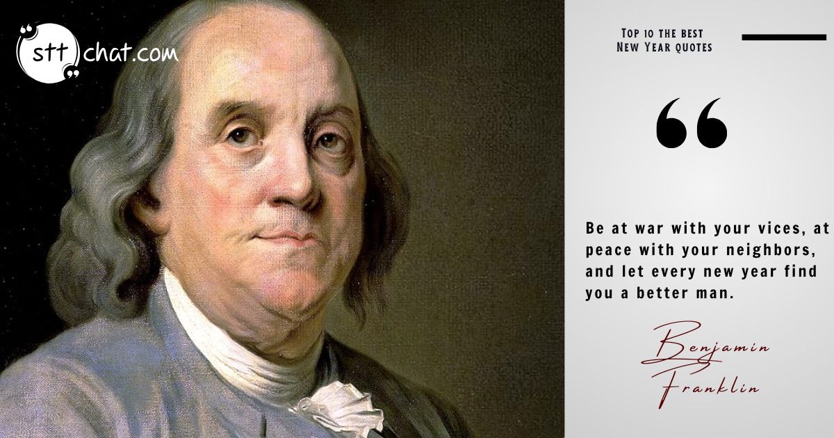 Franklin’s timeless wisdom offers a threefold resolution: combat personal flaws, foster harmony in relationships, and strive for self-improvement