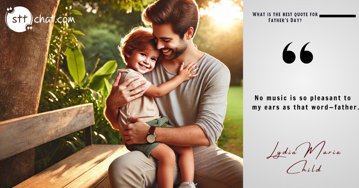 This poetic quote captures the comfort and joy that come with the word “father.” 