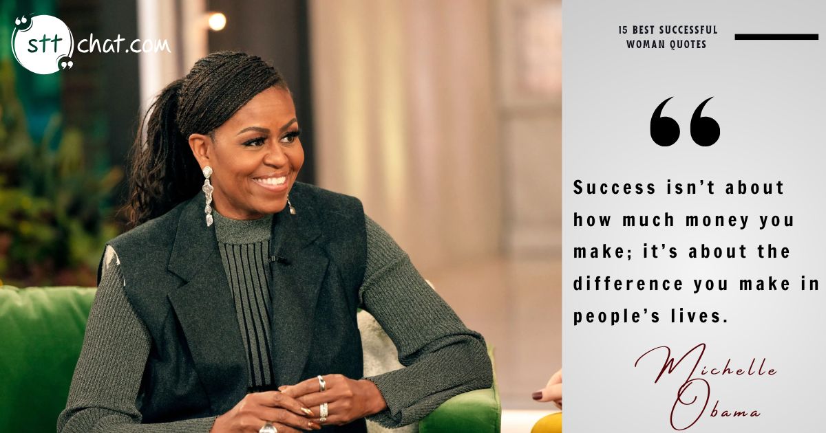 Michelle Obama emphasizes the importance of impact over wealth. True success is measured not by material possessions but by the positive changes you bring to others' lives