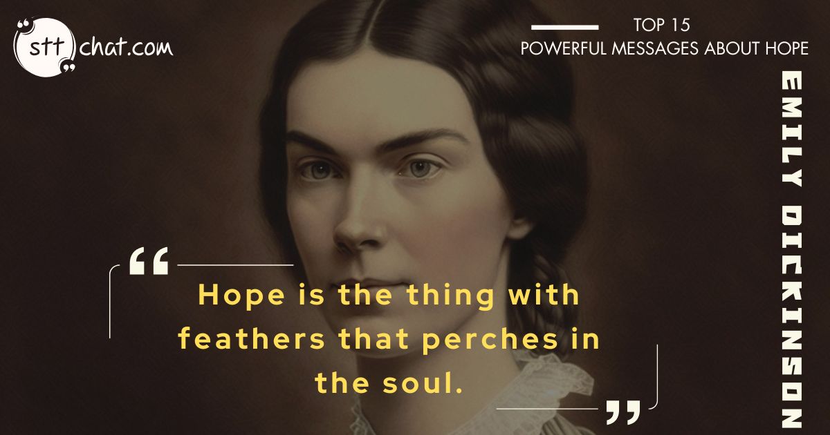 Dickinson beautifully captures the delicate yet enduring nature of hope in this poetic metaphor