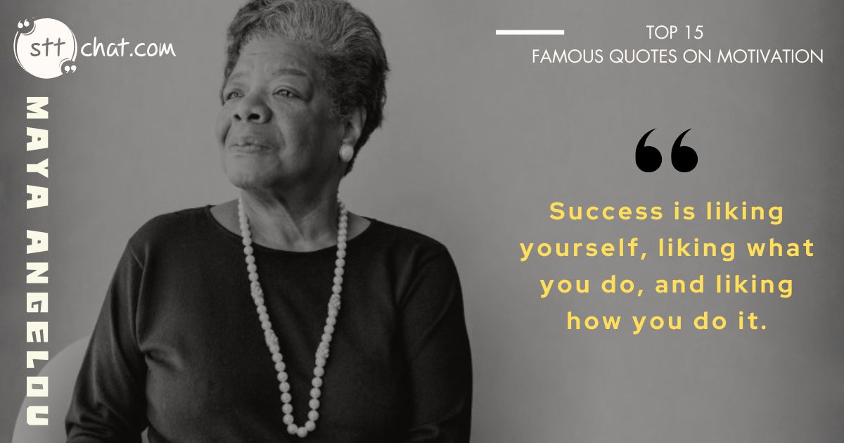 Angelou redefines success as a state of contentment with who we are and what we pursue, rather than external validation