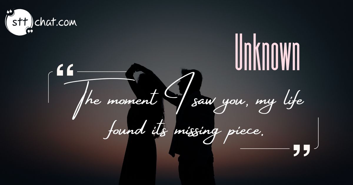 It symbolizes the feeling of finding someone who makes you feel whole