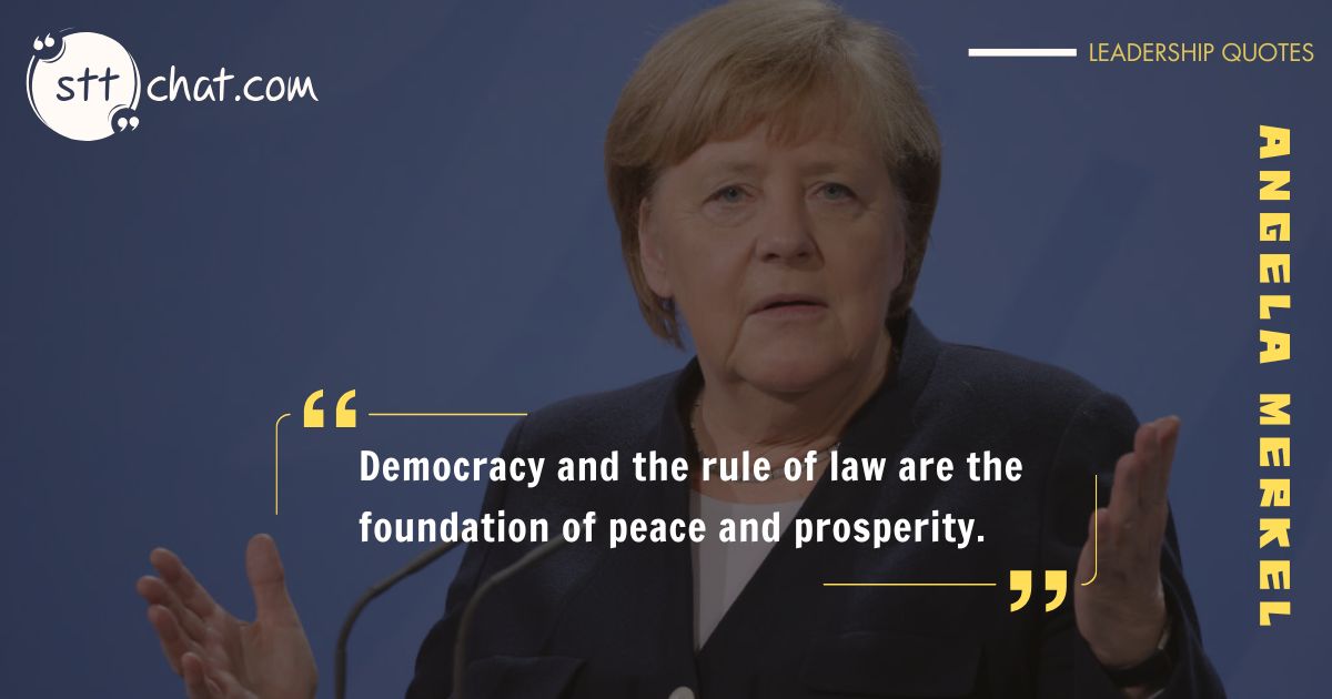 Merkel was a vocal advocate for the preservation of democratic institutions, recognizing them as essential for maintaining stability and promoting fairness