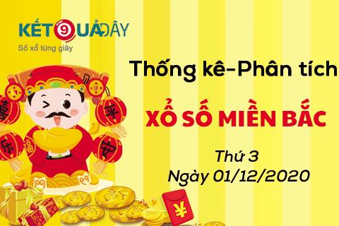 Thống kê XSMB thứ 3 ngày 01/12/2020 - Xổ số Miền Bắc
