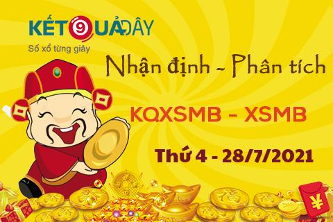 Phân tích XSMB 28/7 thứ 4 - Tham khảo KQXSMB hôm nay