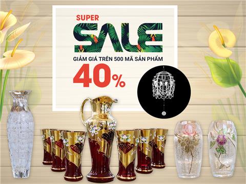 Chương trình khuyến mại lên đến 40% của Công ty TNHH Quà tặng pha lê