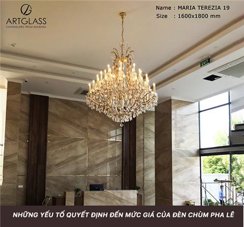 Những yếu tố quyết định đến mức giá của đèn chùm pha lê